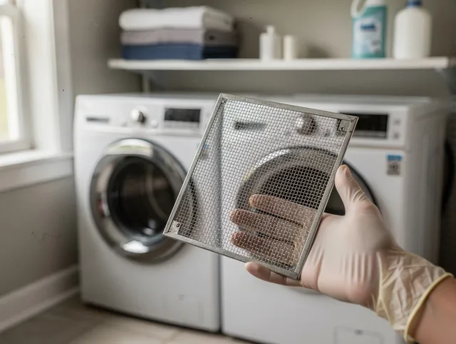 Doral Dryer Vent Cleaning specialist performing detailed lint trap cleaning service in Doral