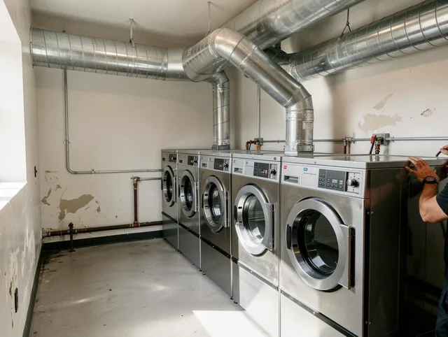 Doral Dryer Vent Cleaning team performing large-scale commercial dryer vent cleaning in Doral
